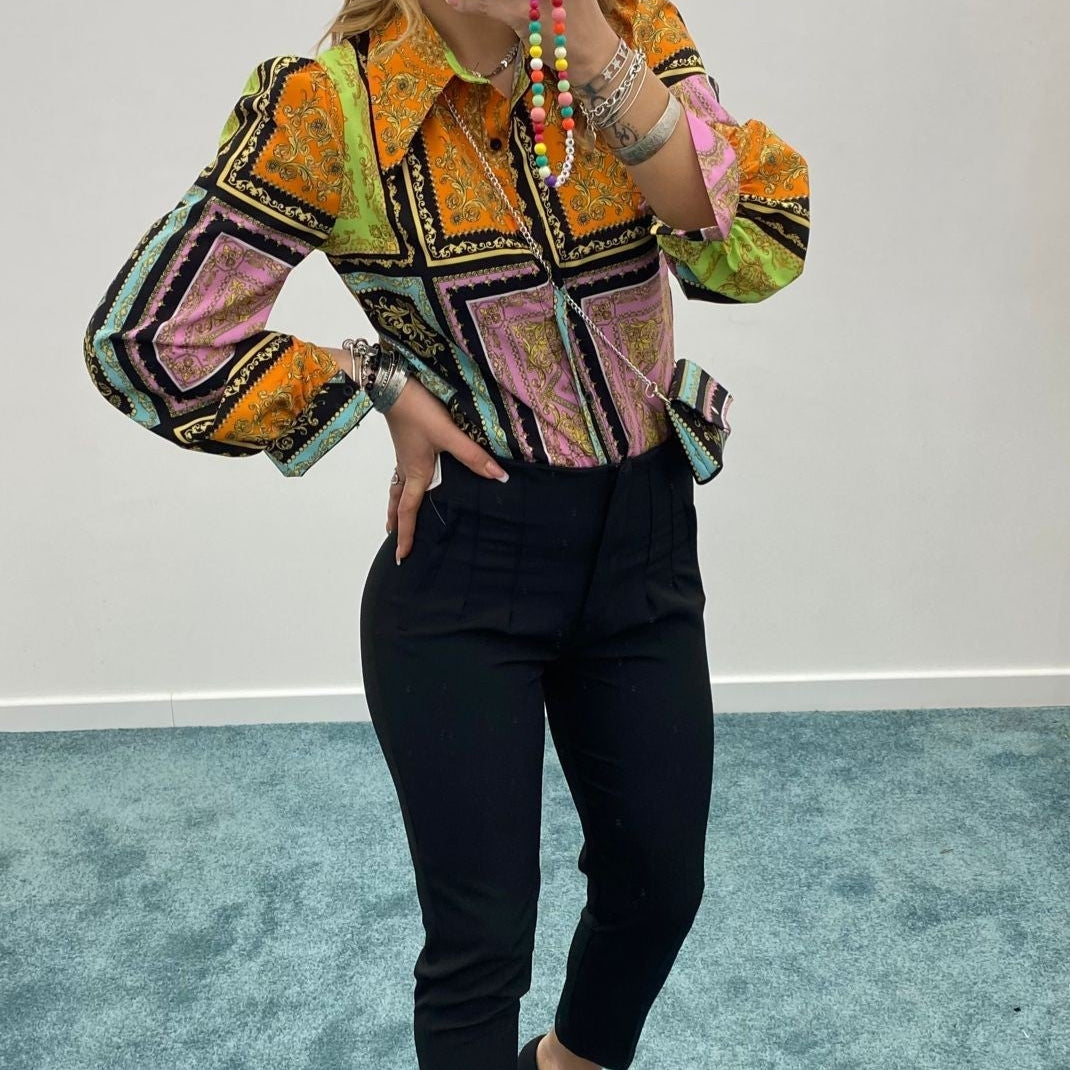 Pantalone a sigaretta con pinces avanti