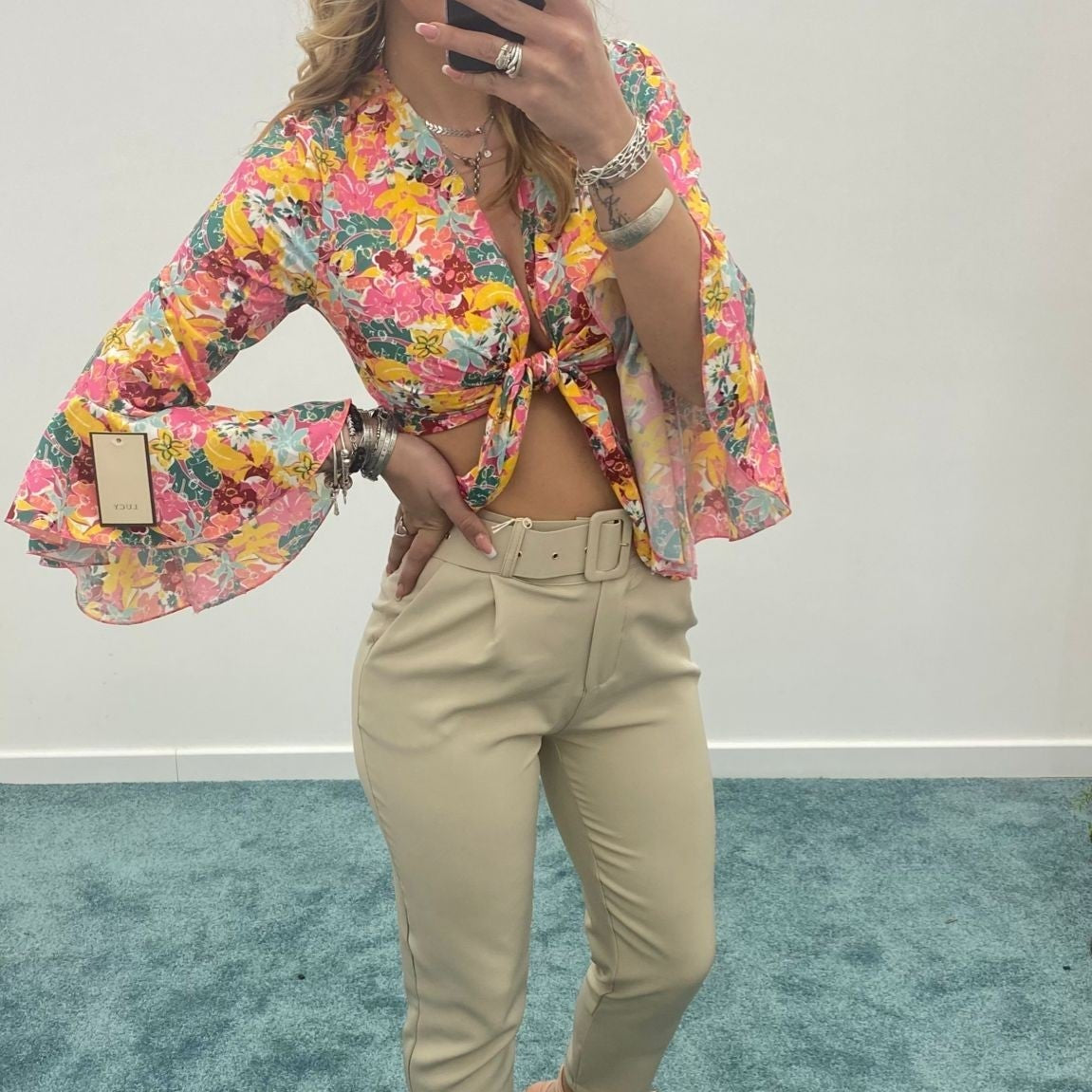 Pantalone sigaretta tasca america con cintura
