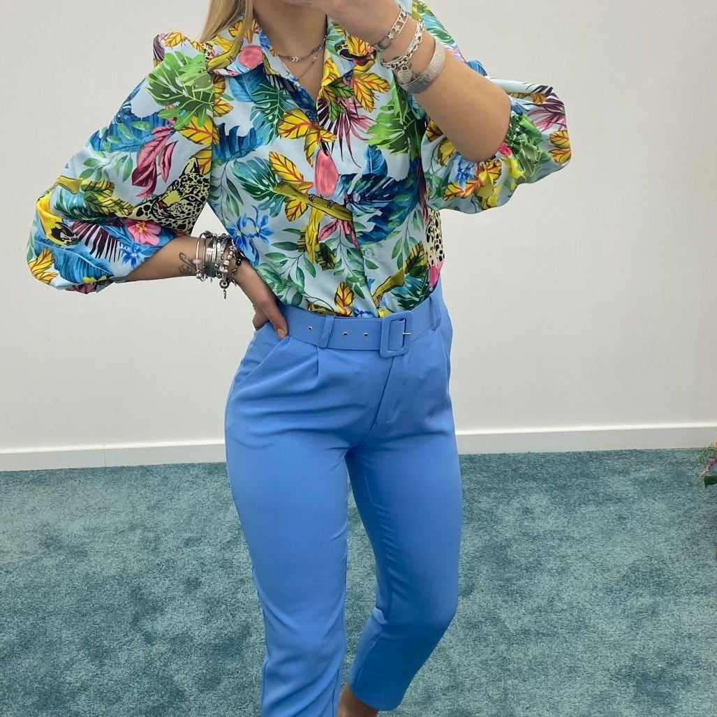 Pantalone sigaretta tasca america con cintura