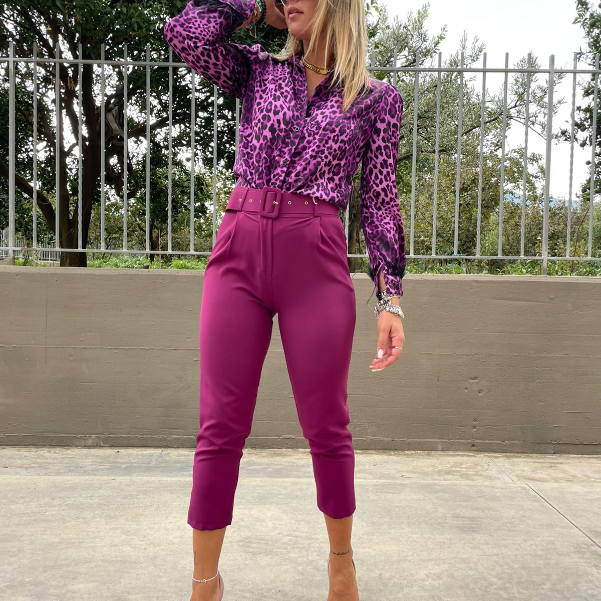 Pantalone sigaretta tasca america con cintura