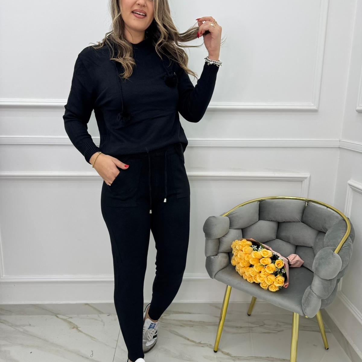 Coordinato 2 pezzi con elastico alla caviglia