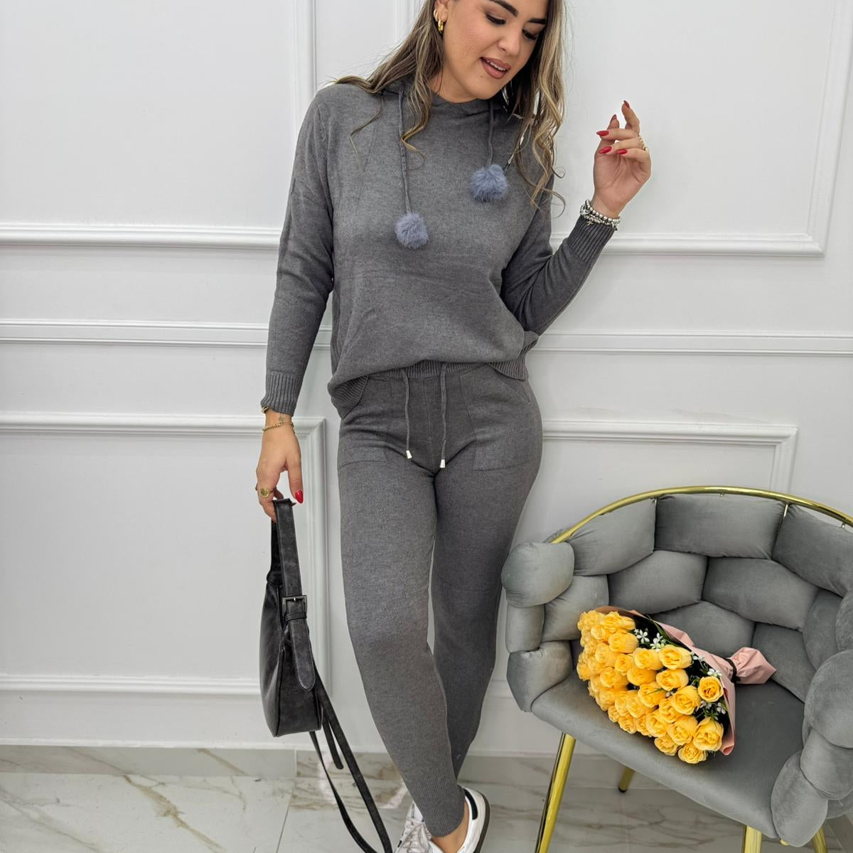 Coordinato 2 pezzi con elastico alla caviglia