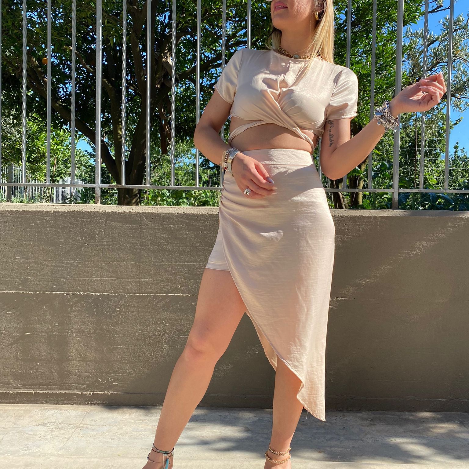 Coordinato J'adore  con longuette asimmetrica