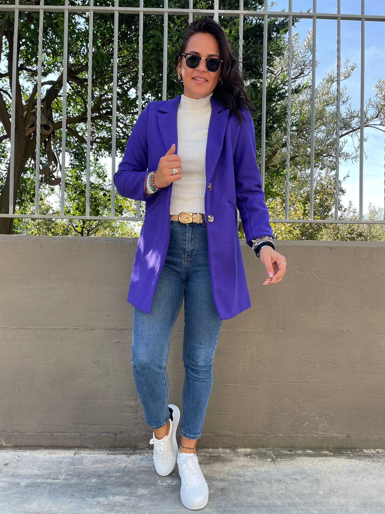 Cappottino mono petto tinta unita