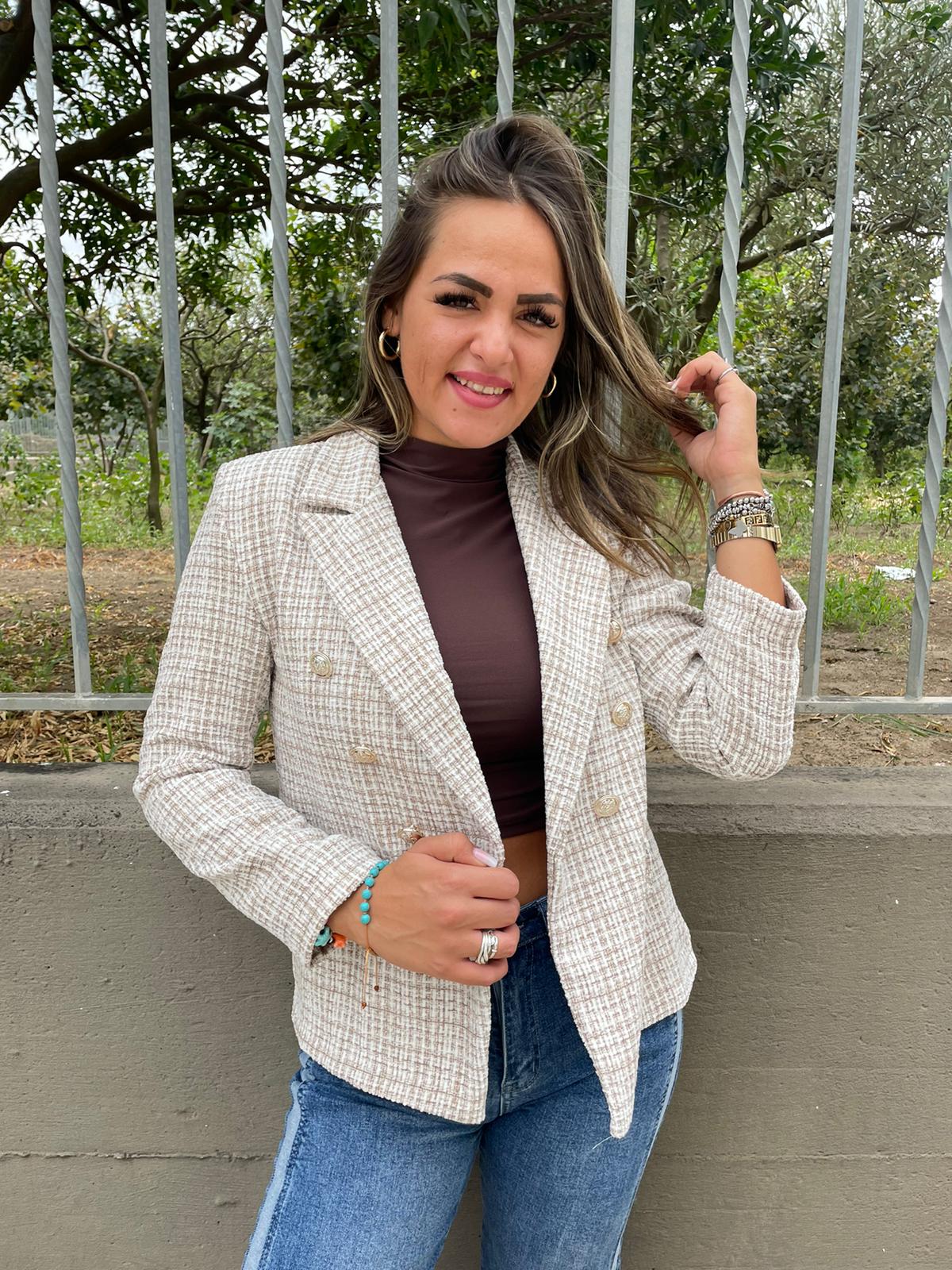 Giacca doppio petto in velluto