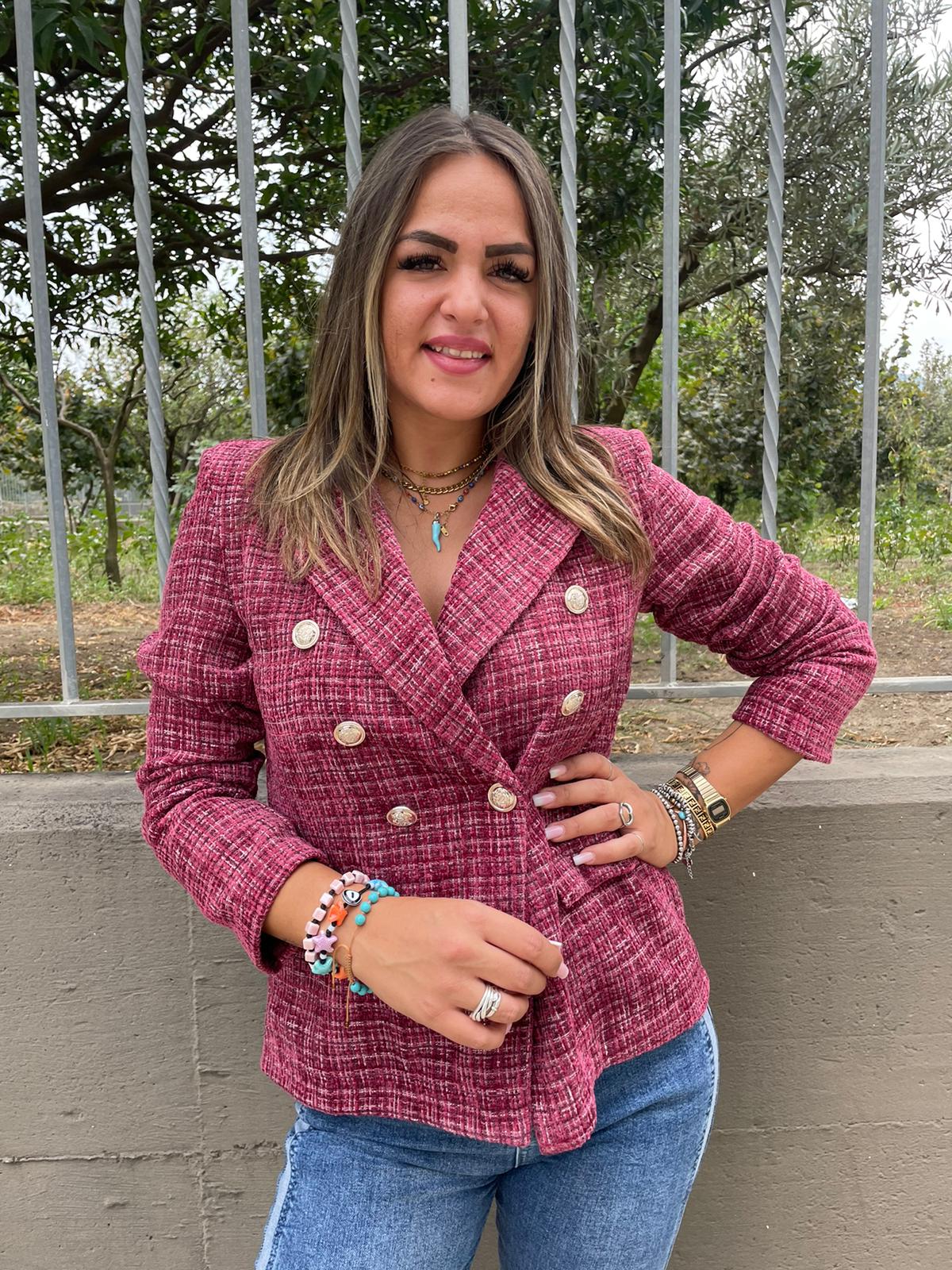 Giacca doppio petto in velluto