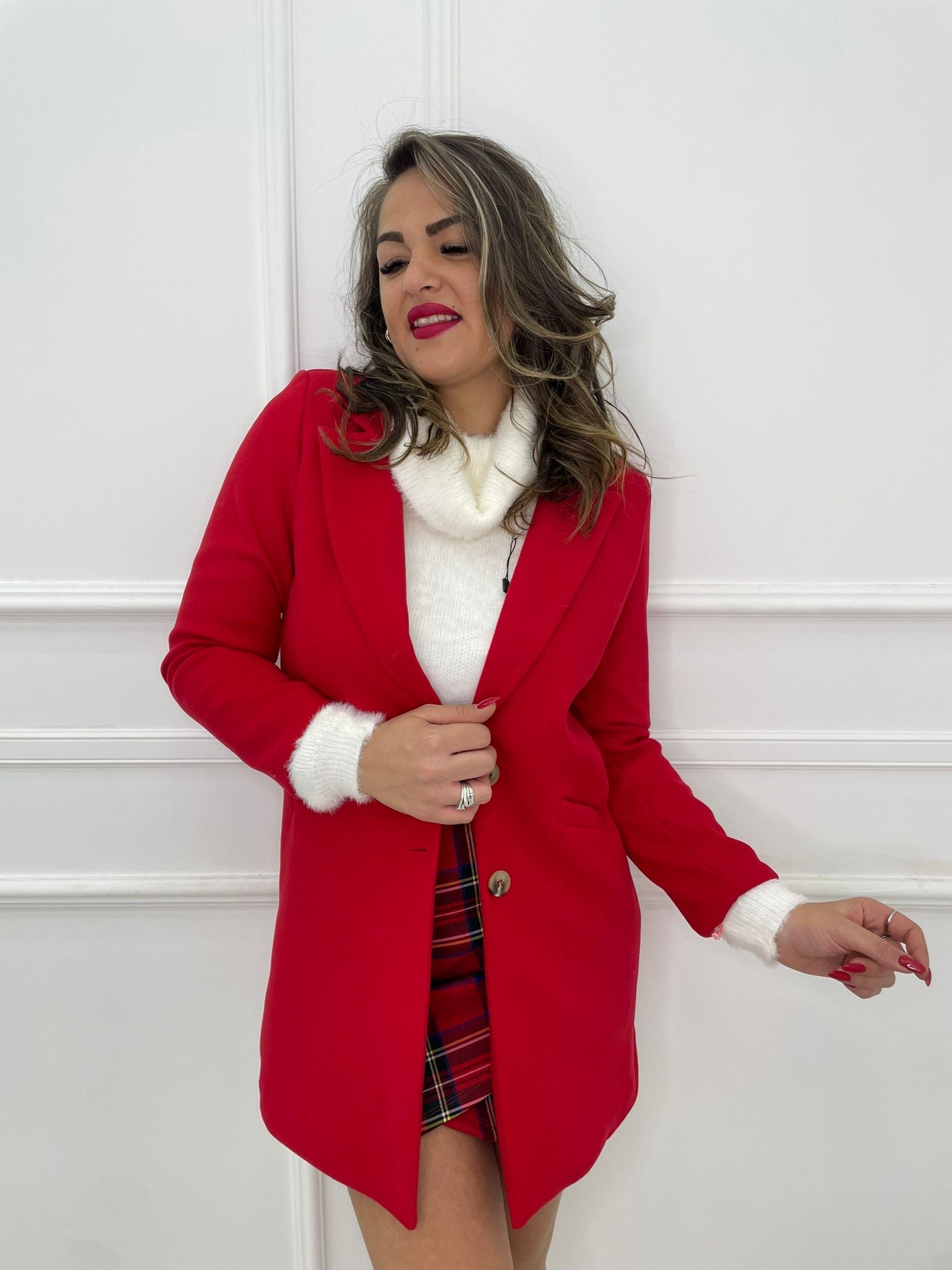 Cappottino mono petto tinta unita