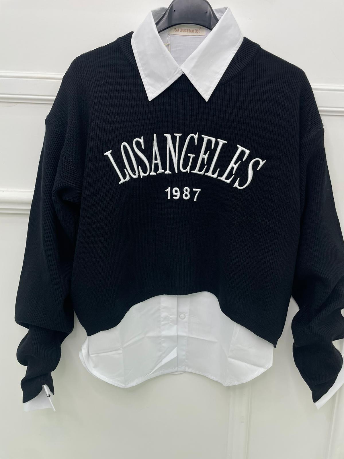 Coordinato 2 pezzi con maglioncino e camicia