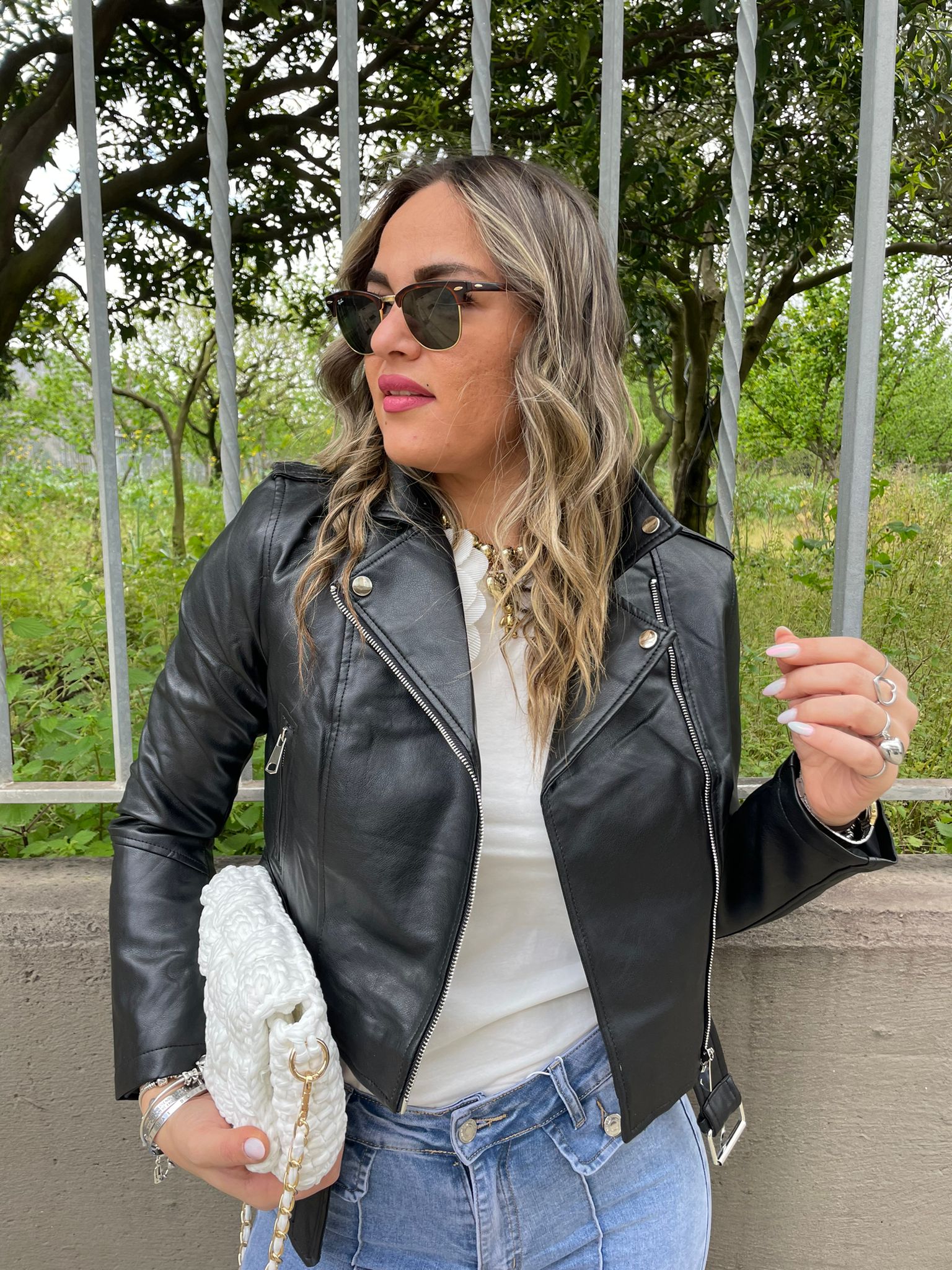 Giubbino eco pelle colorato con cintura