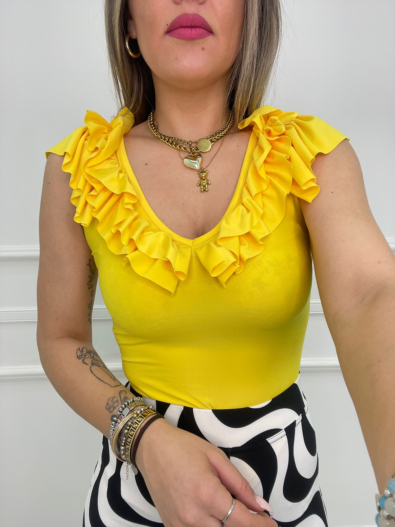 Body in lycra con rouches