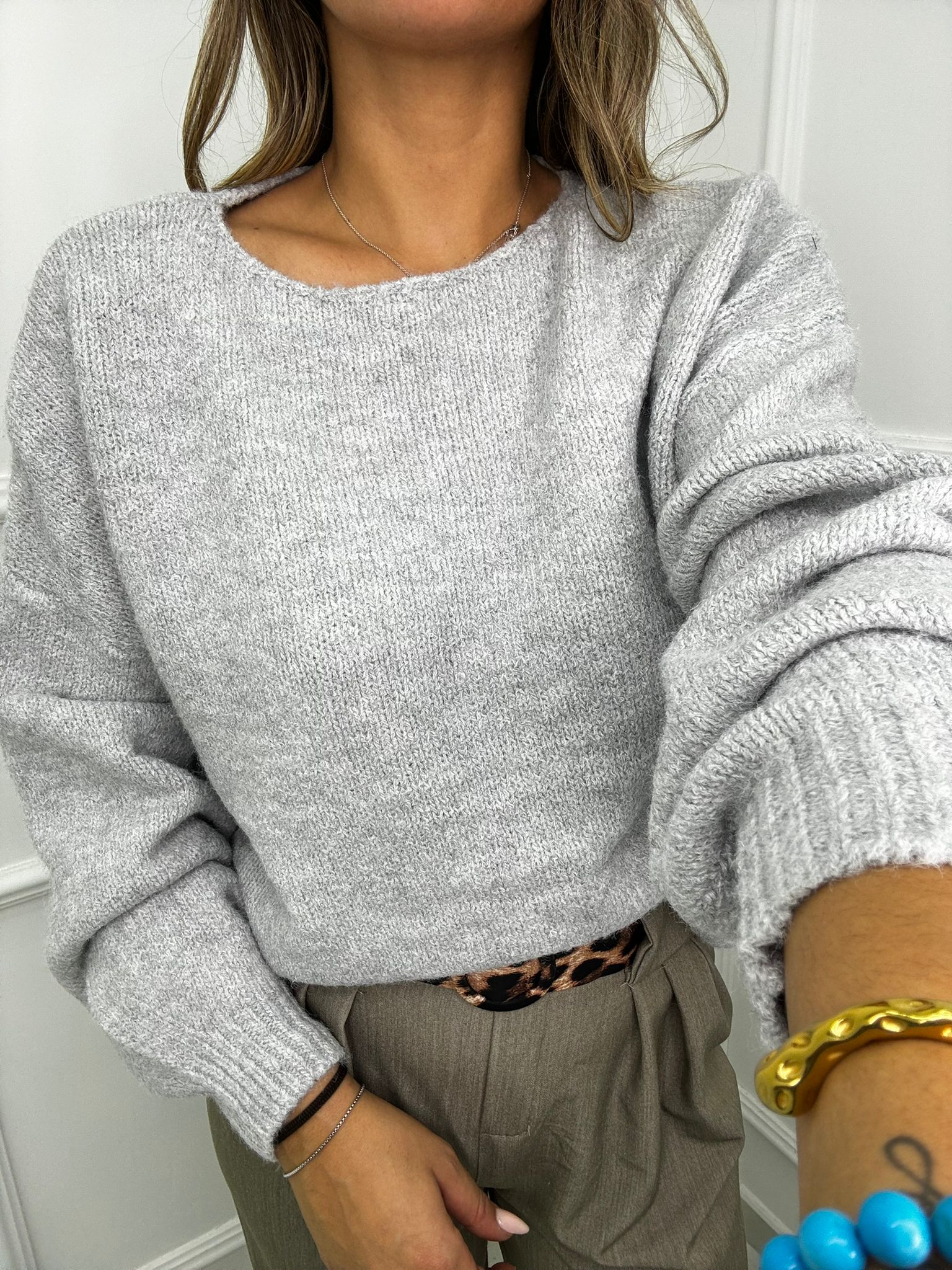 Maglia in lana modello over