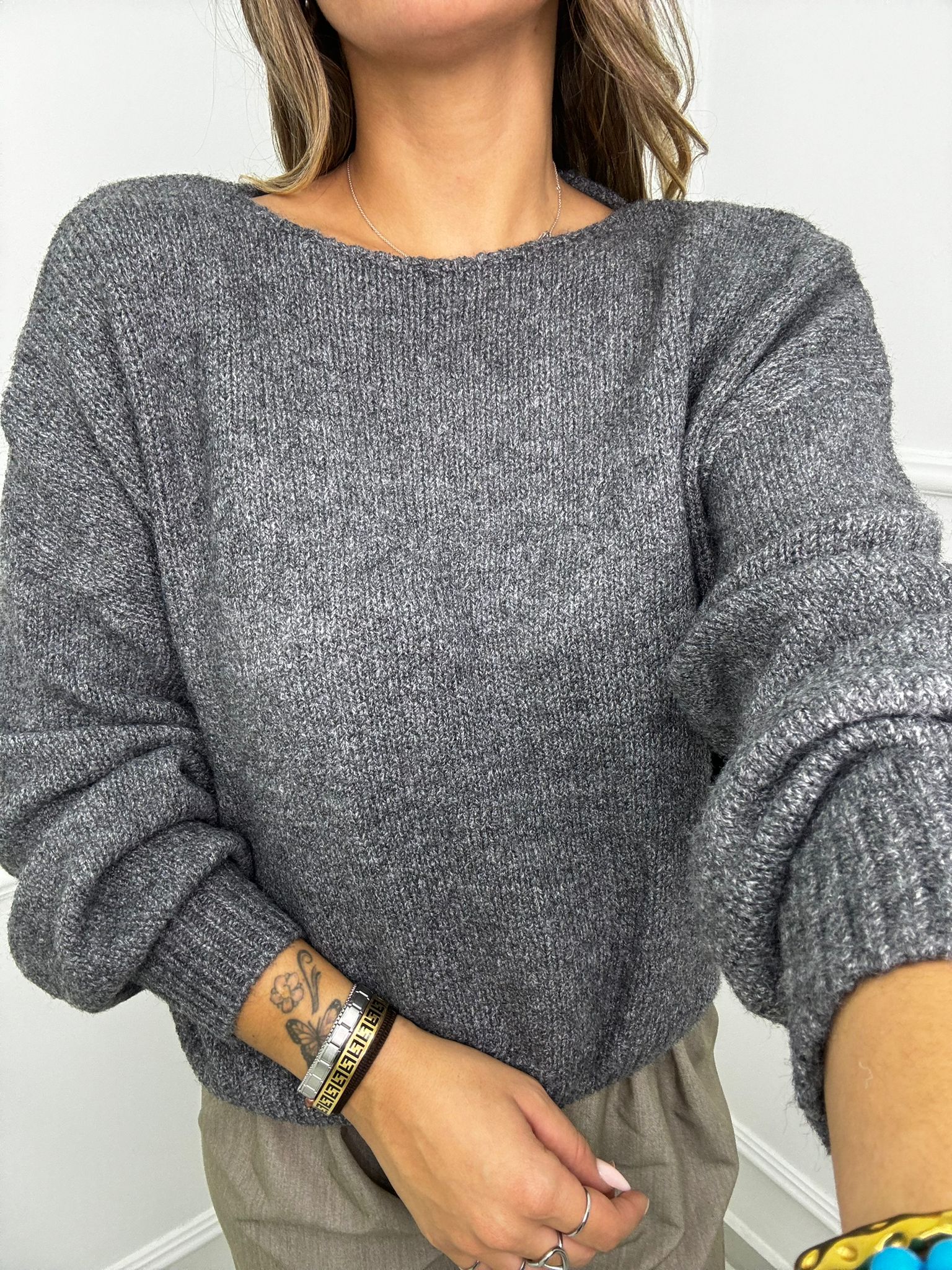 Maglia in lana modello over