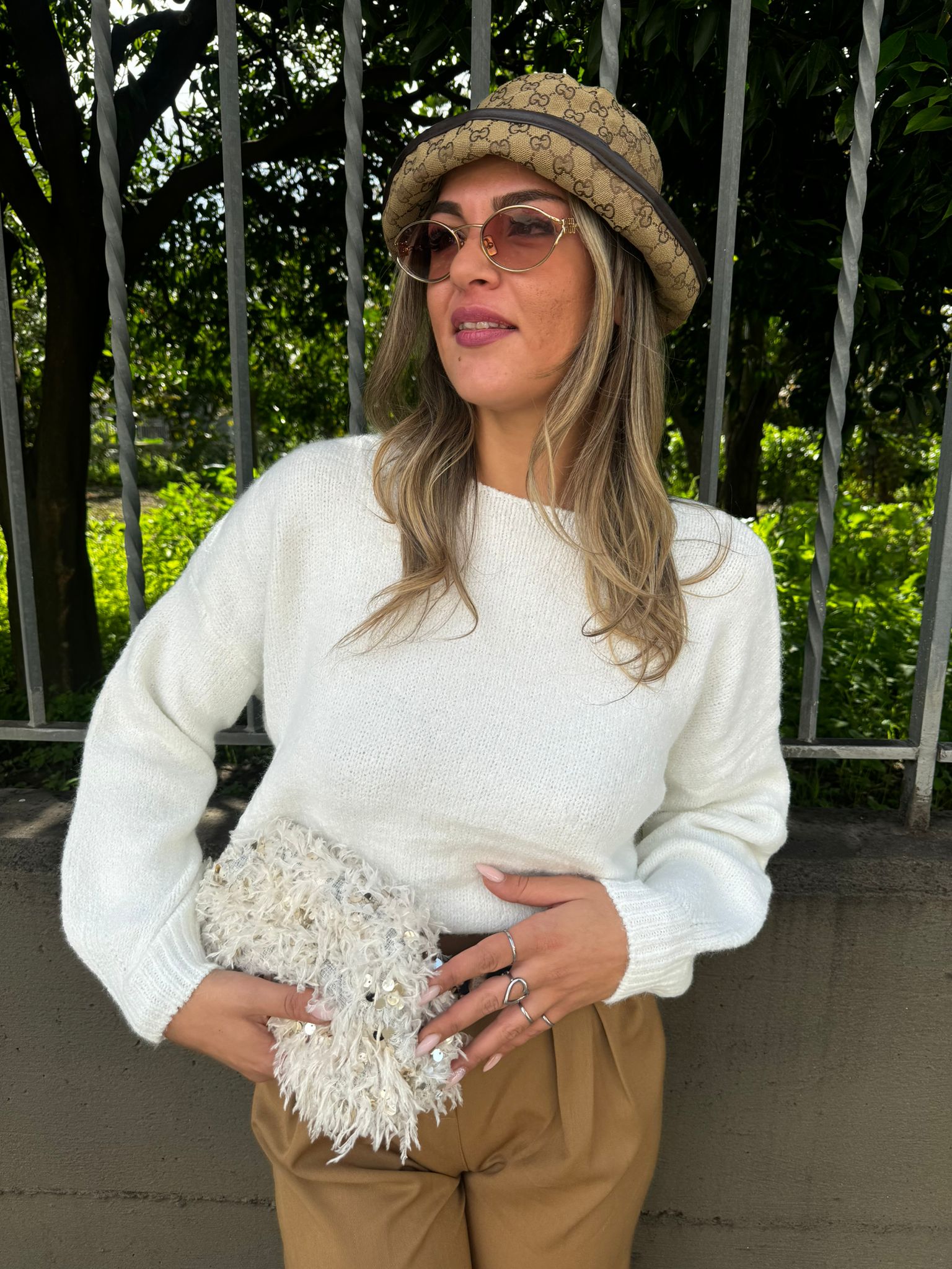 Maglia in lana modello over