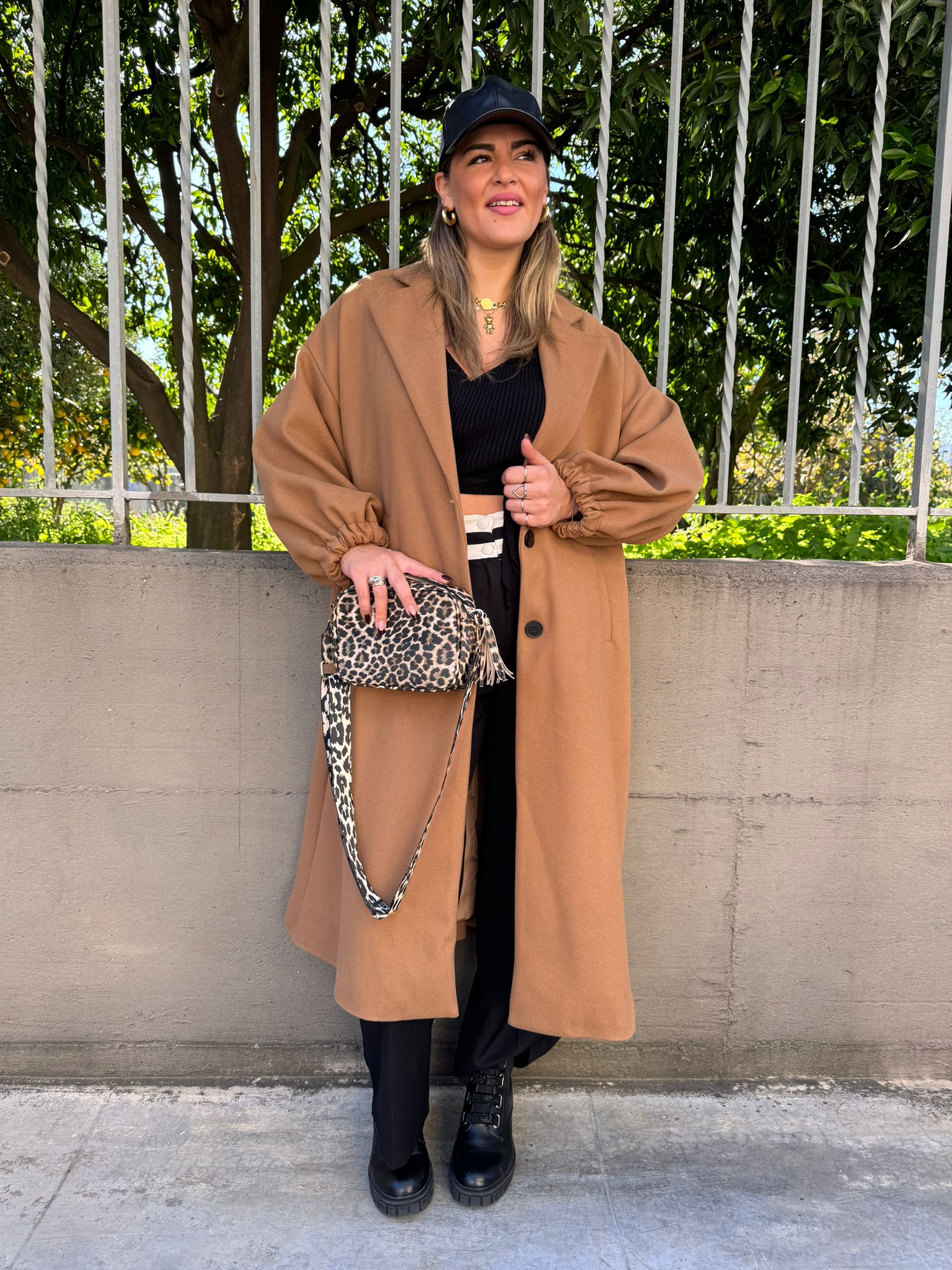 Cappotto over con maniche a palloncino