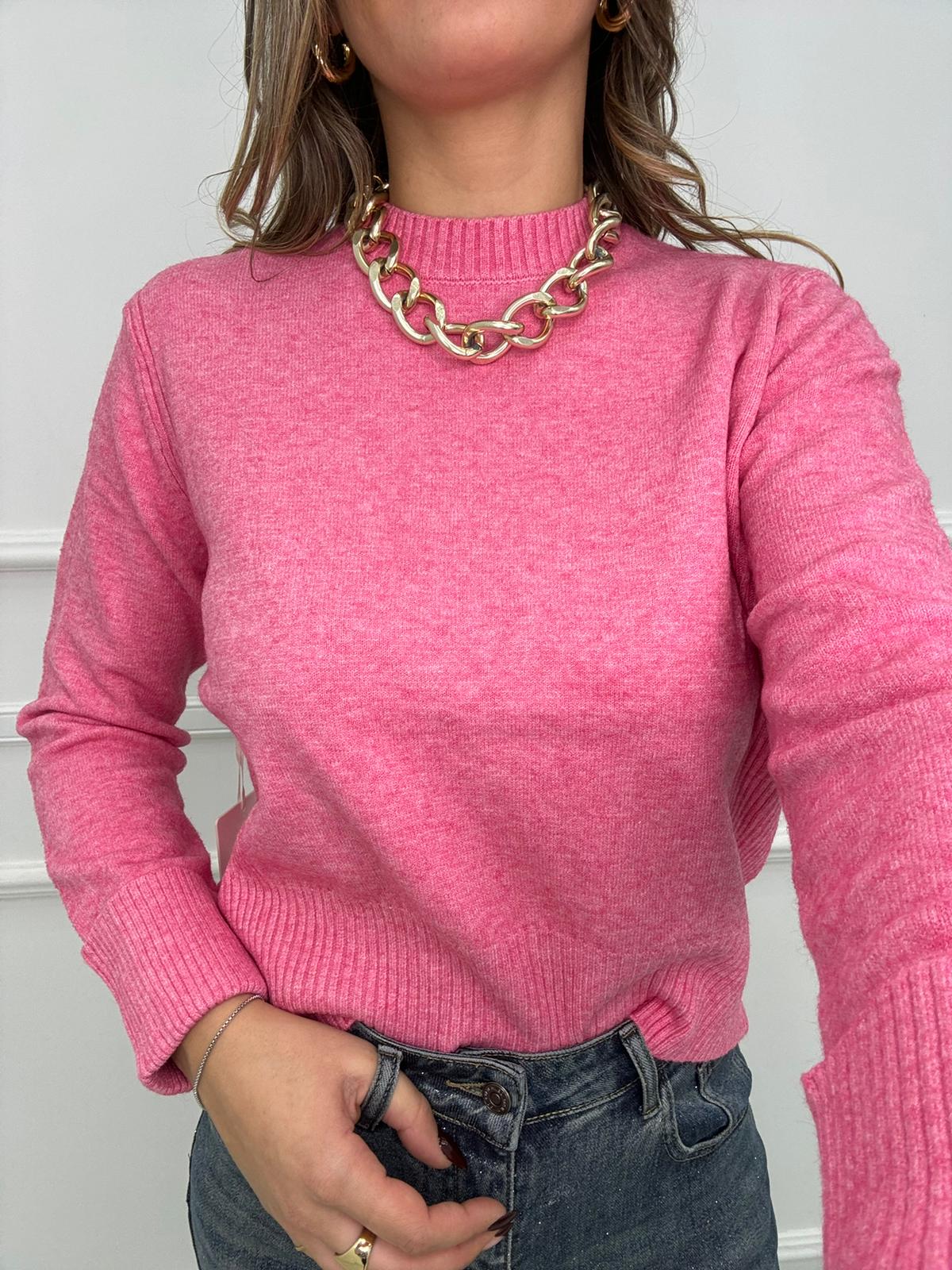 Maglione con risvolto ai polsi