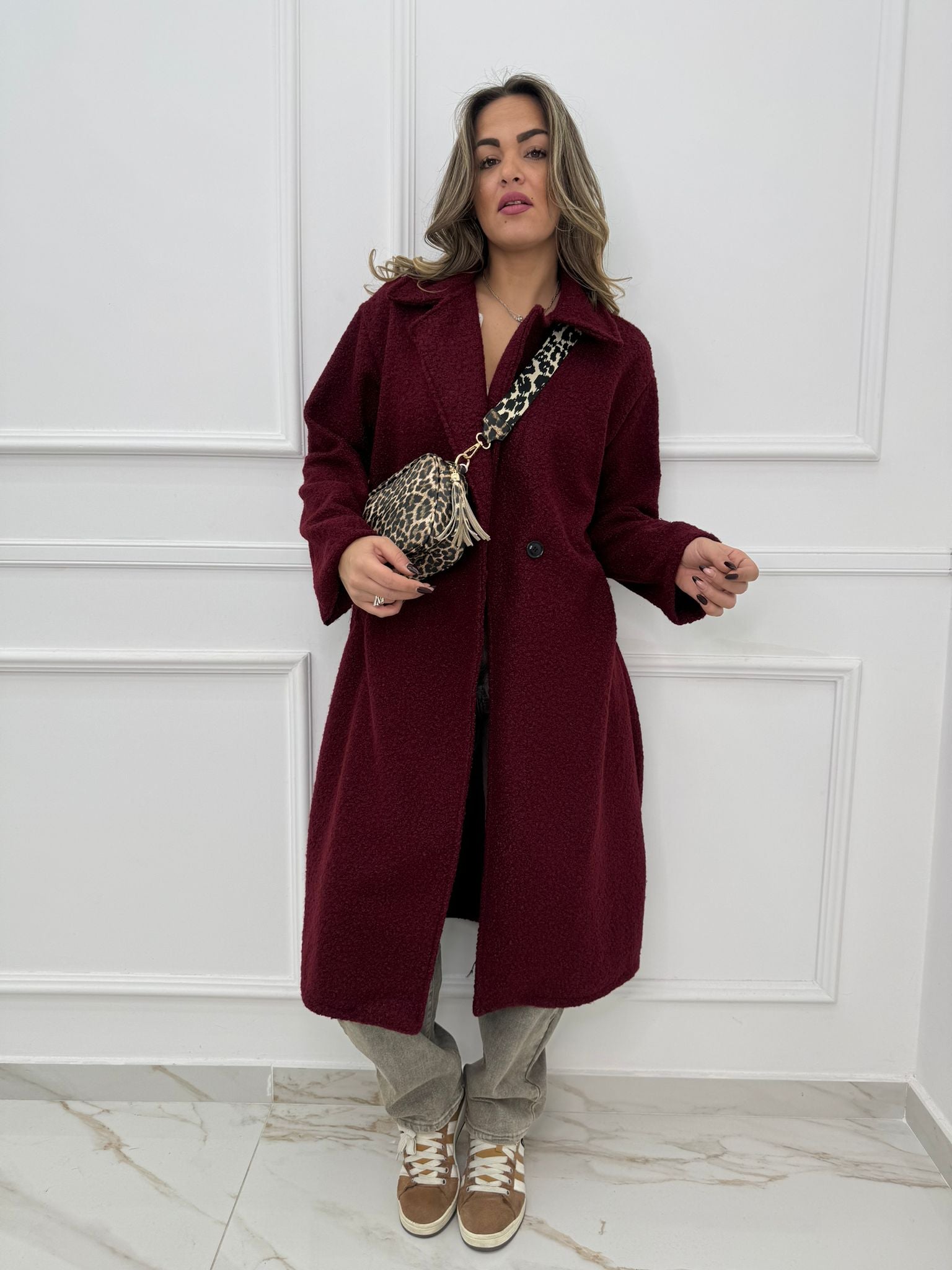 Cappotto in alpaca doppio petto