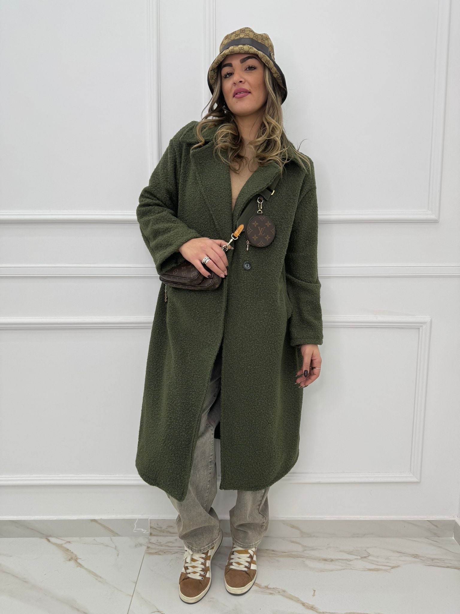 Cappotto in alpaca doppio petto