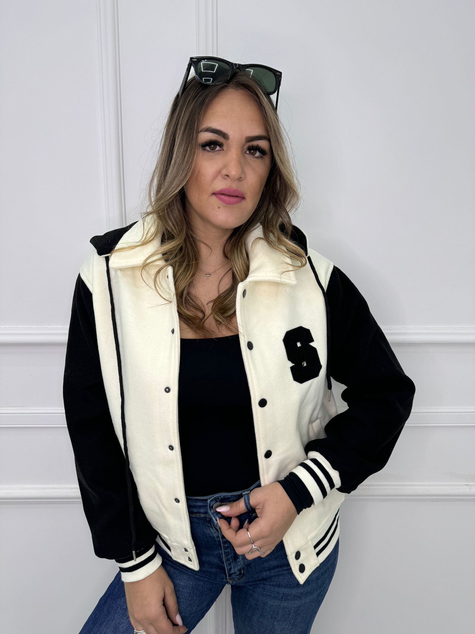 Giubbino old school con cappuccio rimovibile