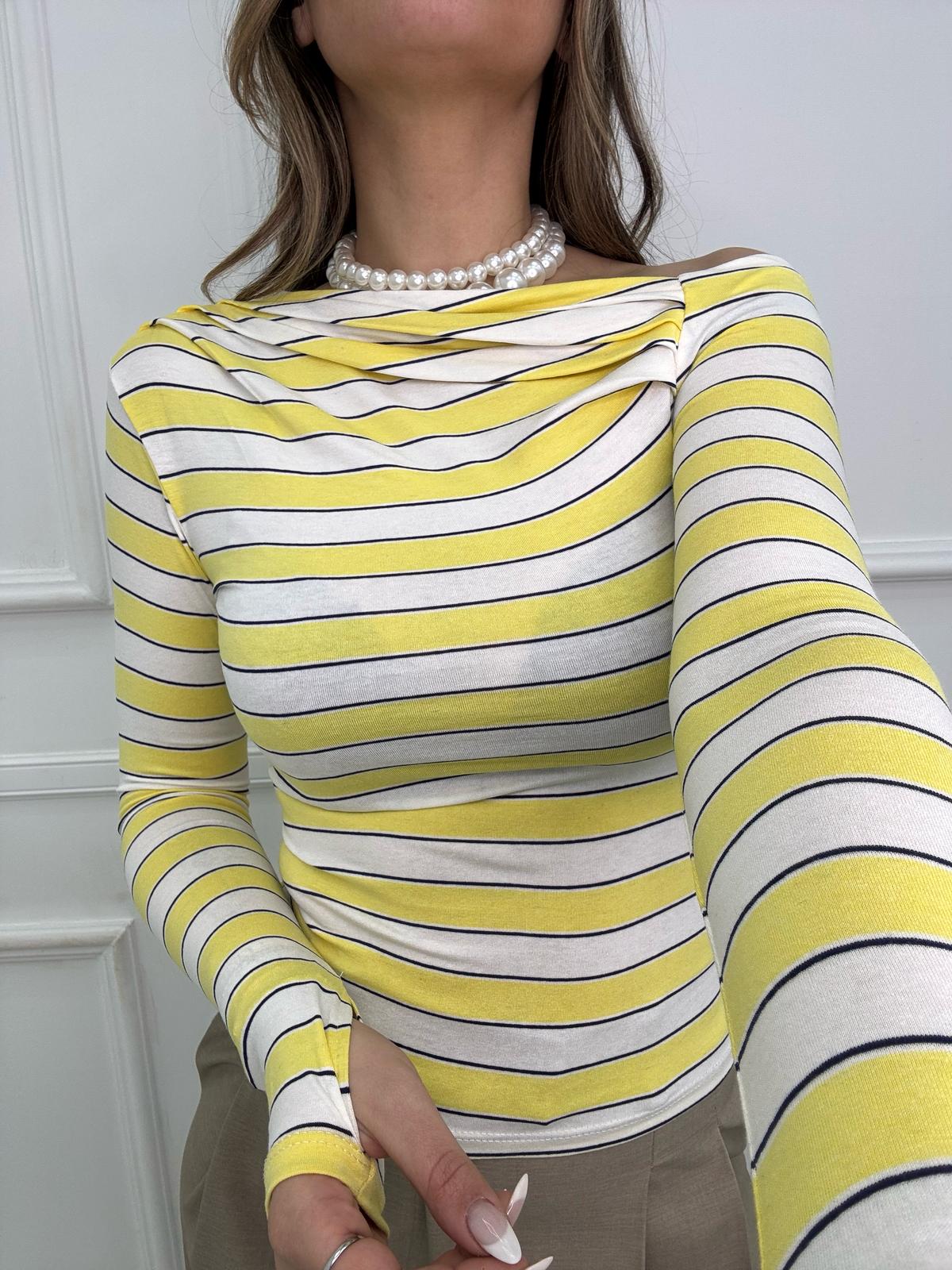 Maglia in lycra a righe
