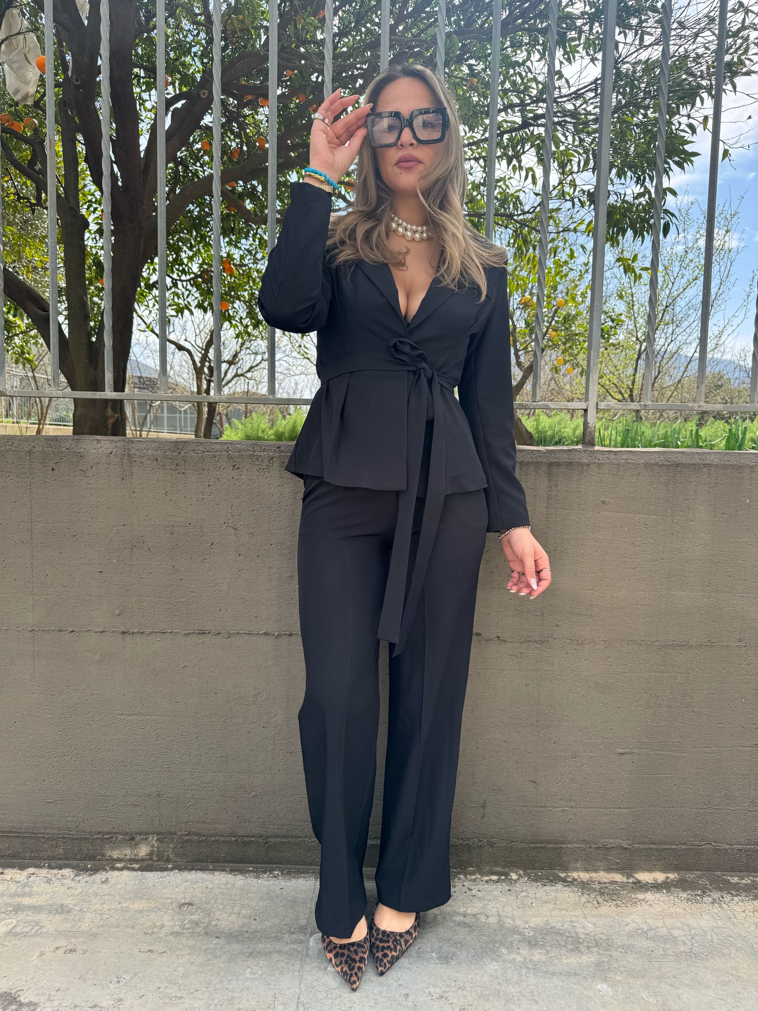 Tailleur 2 pezzi con giacca con pinces