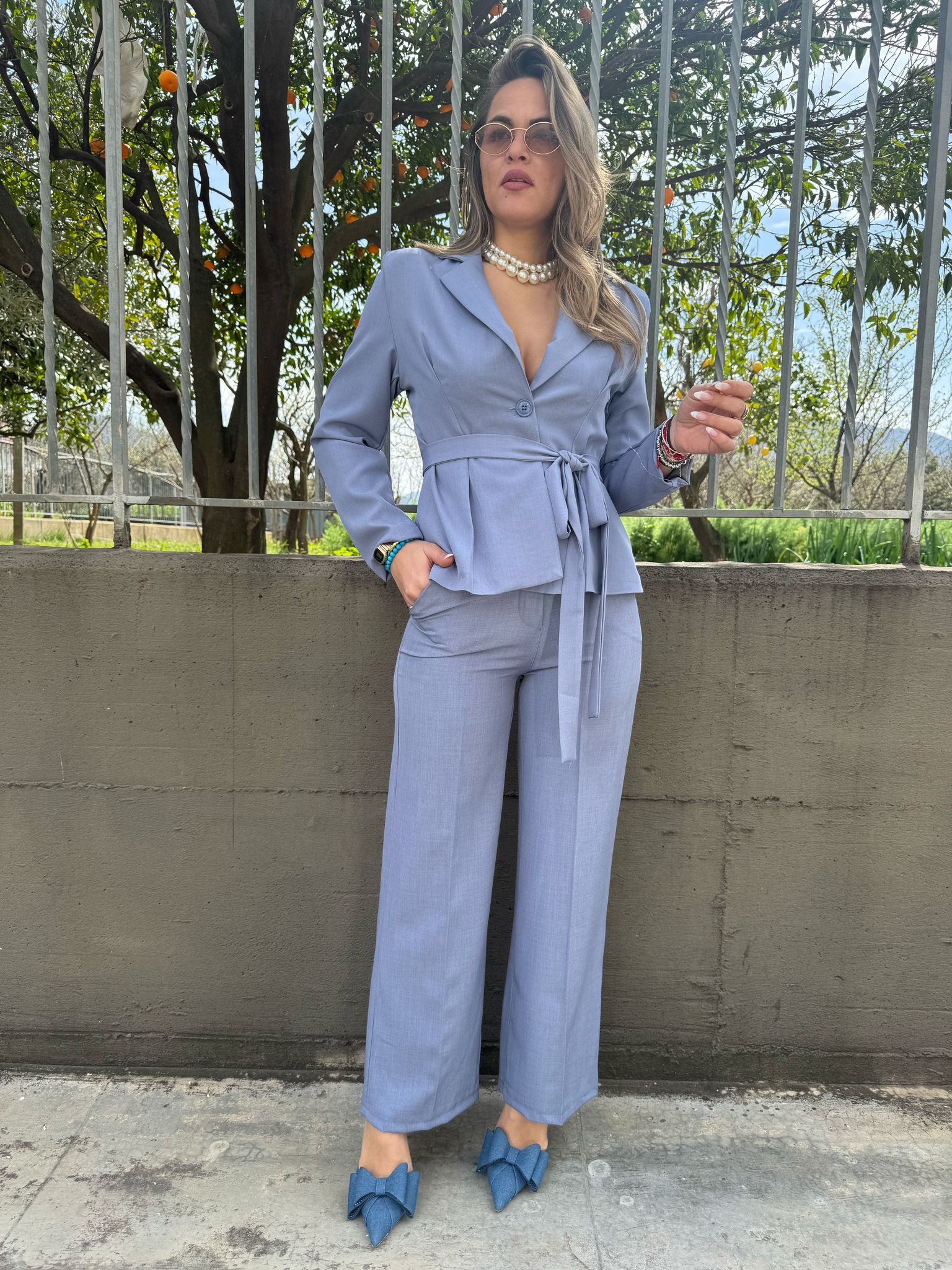 Tailleur 2 pezzi con giacca con pinces