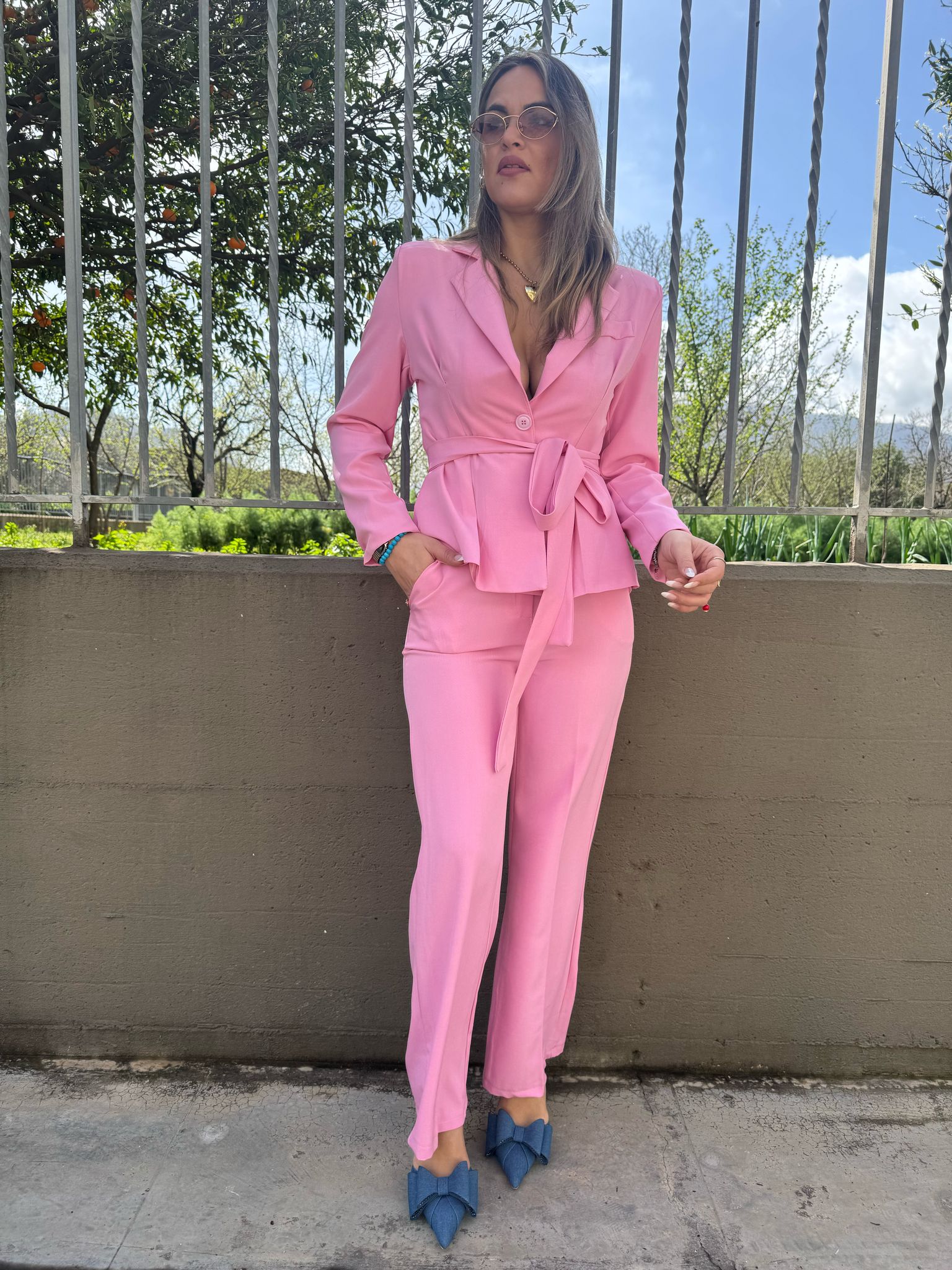 Tailleur 2 pezzi con giacca con pinces