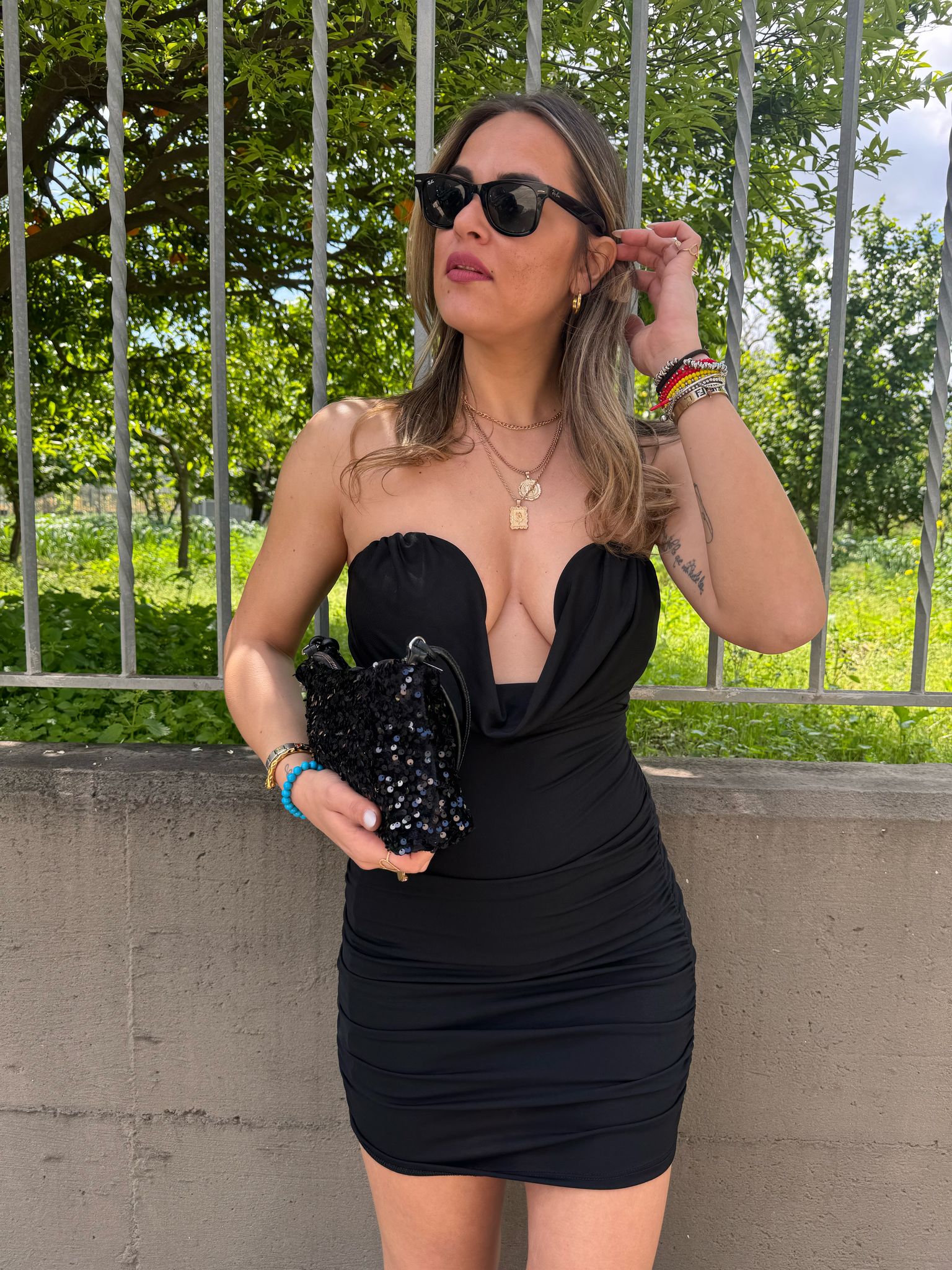 Vestitino a fascia drappeggiato