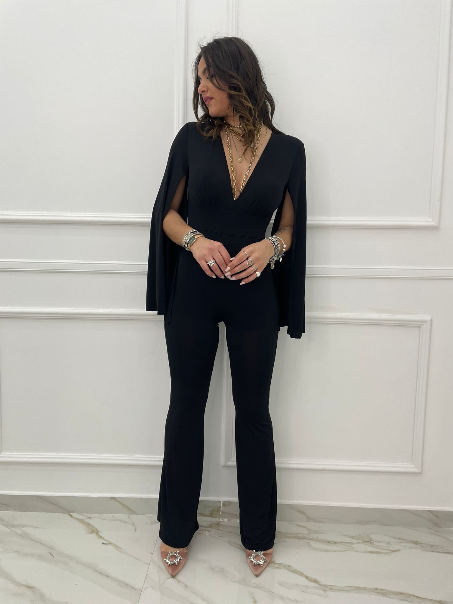 Tuta Sportiva Donna Schiena Scoperta Maniche Lunghe – Body Con Aderente Per Fitness, Yoga E Palestra