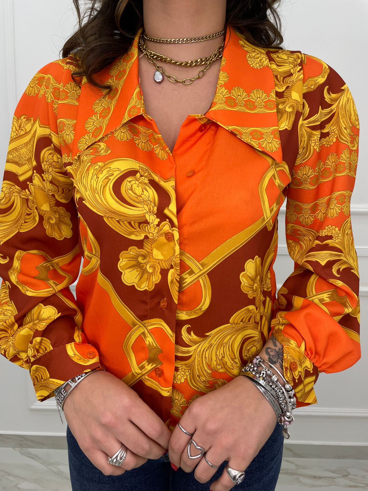 Camicia luxury fantasia decorata