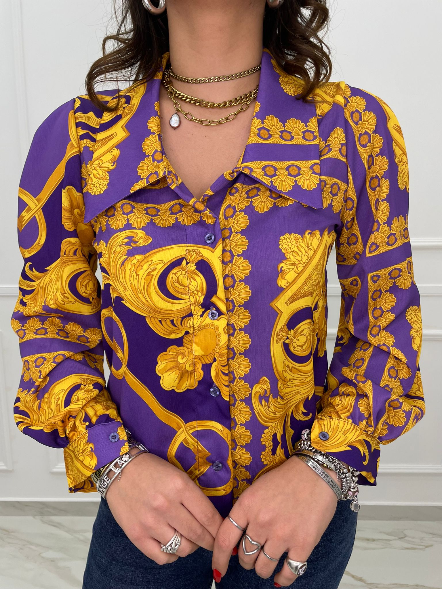 Camicia luxury fantasia decorata