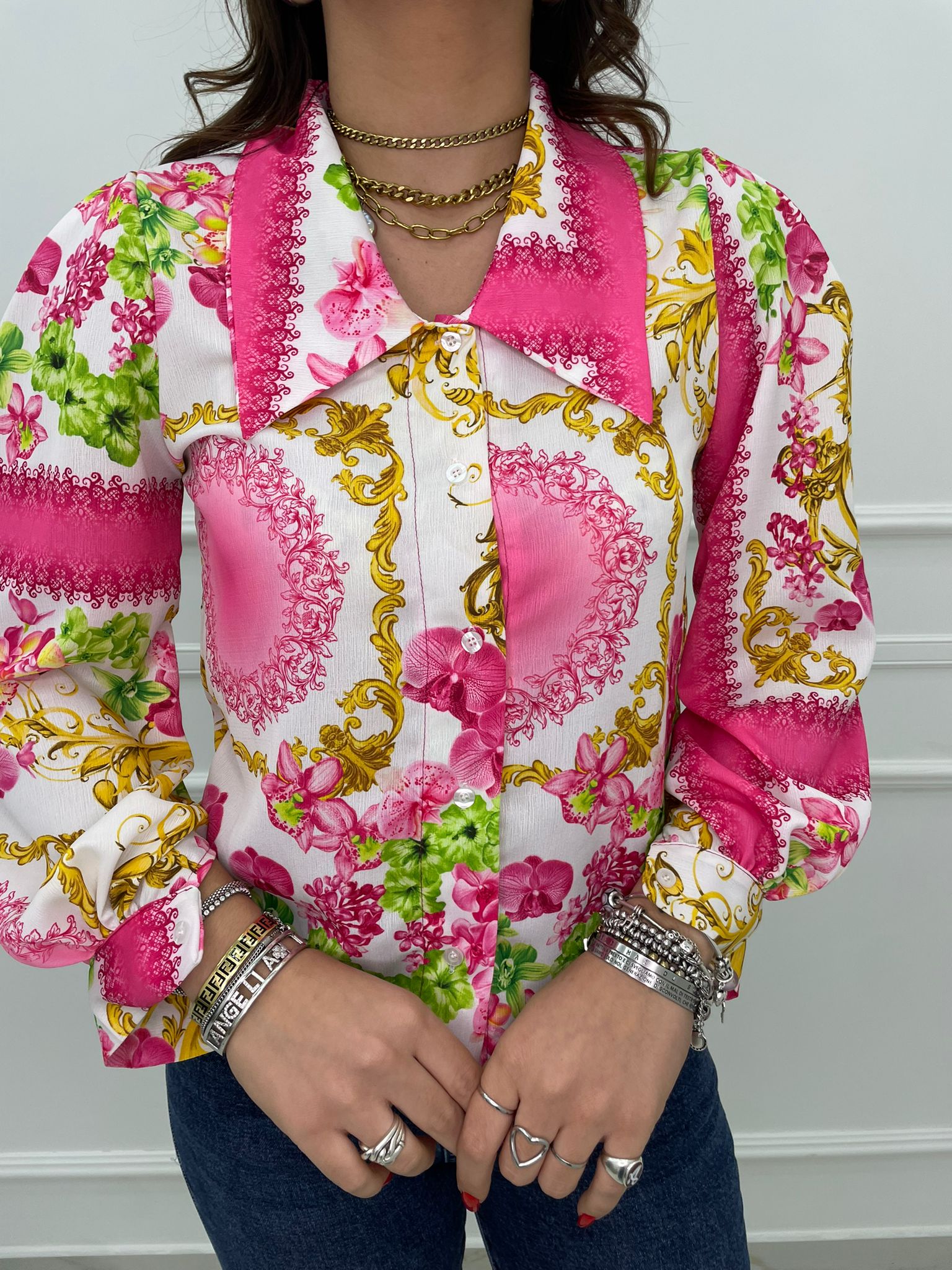 Camicia luxury fantasia decorata