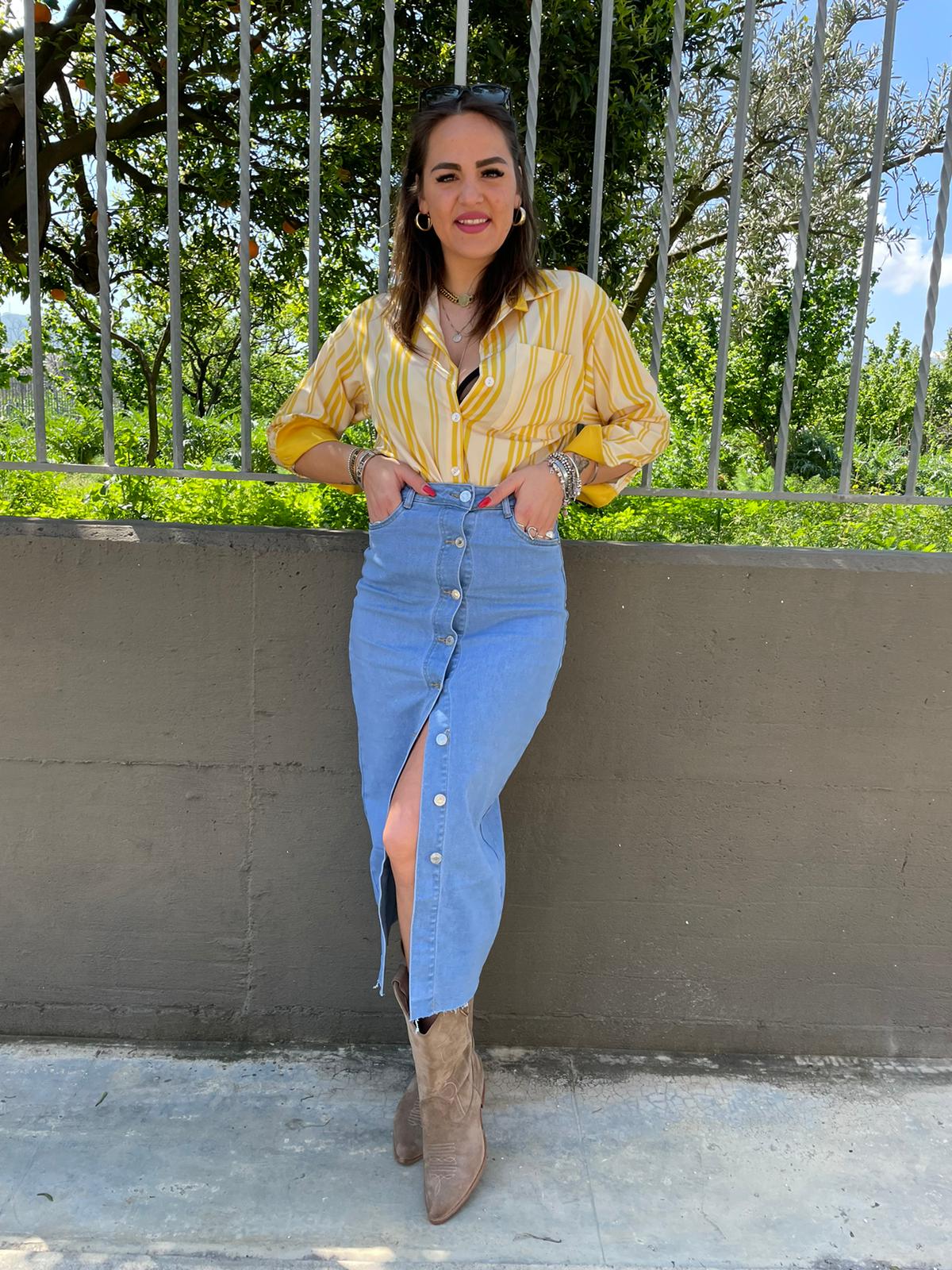 Denim Gonne Gonna Jeans Plissettata Gonna Pantalone Pimkie Gonne